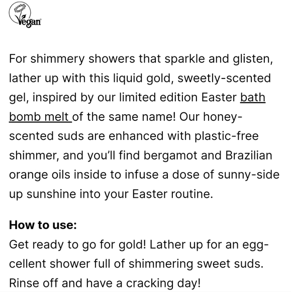 Lush golden egg shower gel - Picture 3 of 4